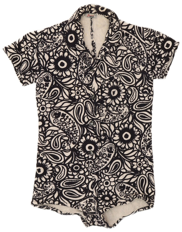 Vintage ženski bodi IT 44 Srednje crni paisley