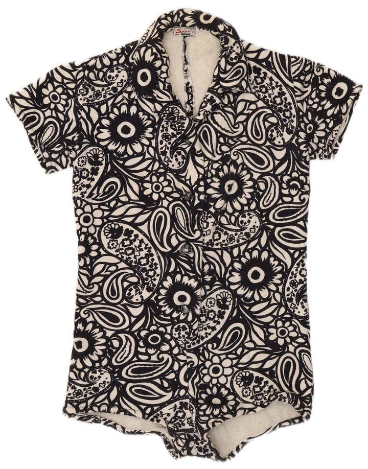 Vintage ženski bodi IT 44 Srednje crni paisley