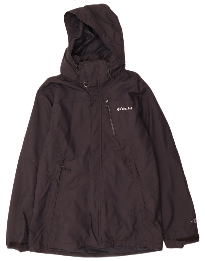 COLUMBIA Muška Omni-Tech jakna s kapuljačom UK 38 Srednji crni najlon