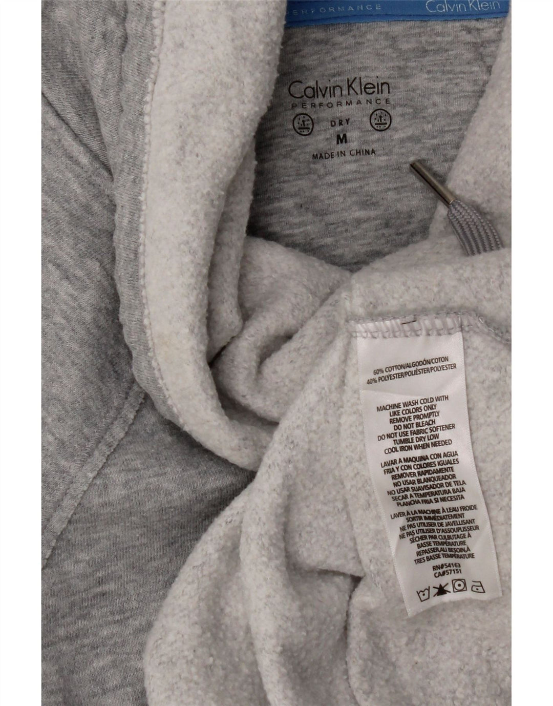 CALVIN KLEIN Womens Graphic Roll Neck Sweatshirt Jumper UK 14 Medium Grey Vintage Calvin Klein and Second-Hand Calvin Klein from Messina Hembry 