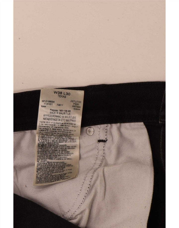 Wrangler Muške Texas Straight Jeans W38 L30 Crni pamuk