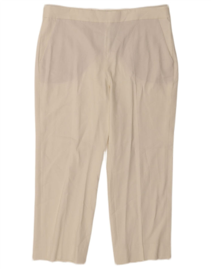 Massimo Dutti Ženske kapri hlače EU 42 Large W32 L23 Bijela viskoza