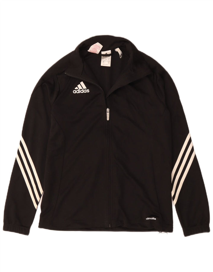 Gornja jakna od trenirke Adidas Climalite 13-14 godina, crni poliester
