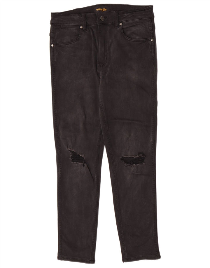 Ženske uske traperice Wrangler, W30 L26, crni pamuk