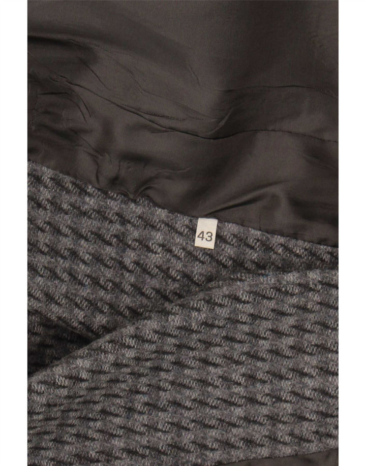 Vintage ženska jakna sa 2 gumba IT 43 srednje siva houndstooth