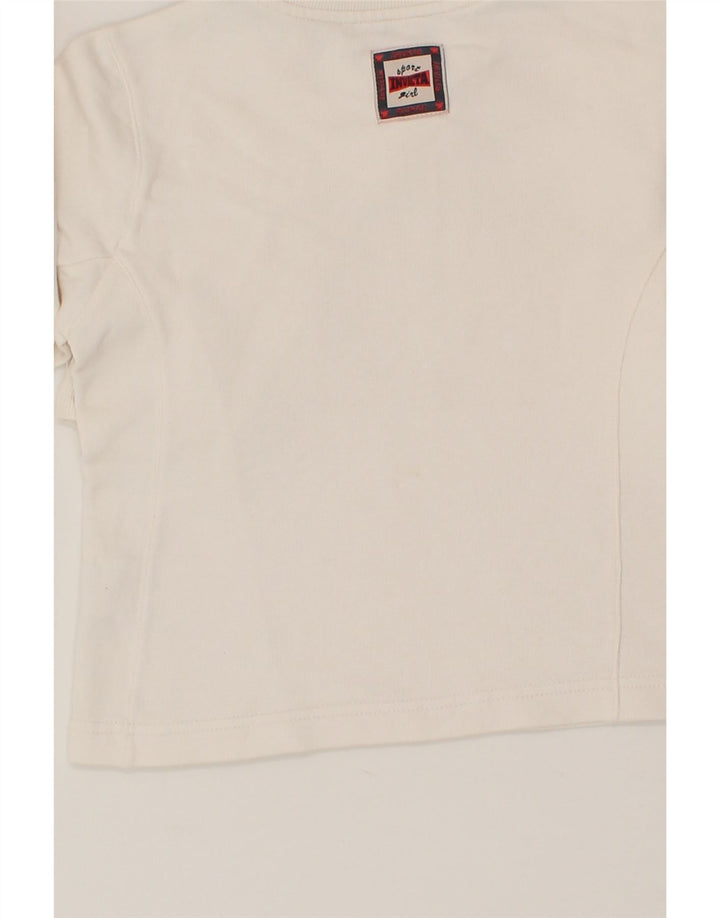 INVICTA Girls Top Long Sleeve 7-8 Years White Cotton Vintage Invicta and Second-Hand Invicta from Messina Hembry 