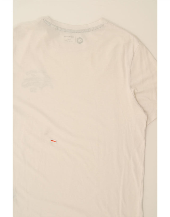 JACK & JONES Mens T-Shirt Top Small White Cotton Vintage Jack & Jones and Second-Hand Jack & Jones from Messina Hembry 