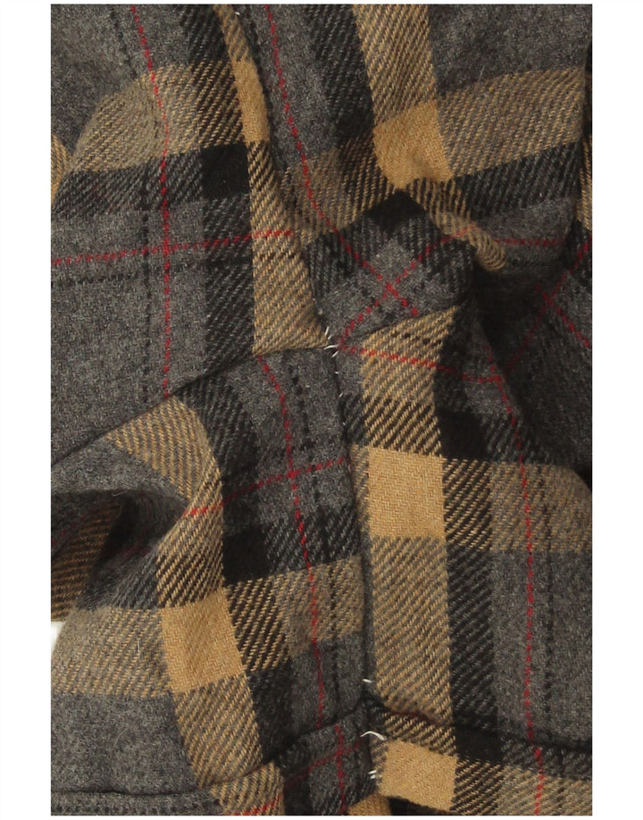 VINTAGE Ženske kratke chino hlače širokih nogavica IT 42 srednje W28 sive karirane