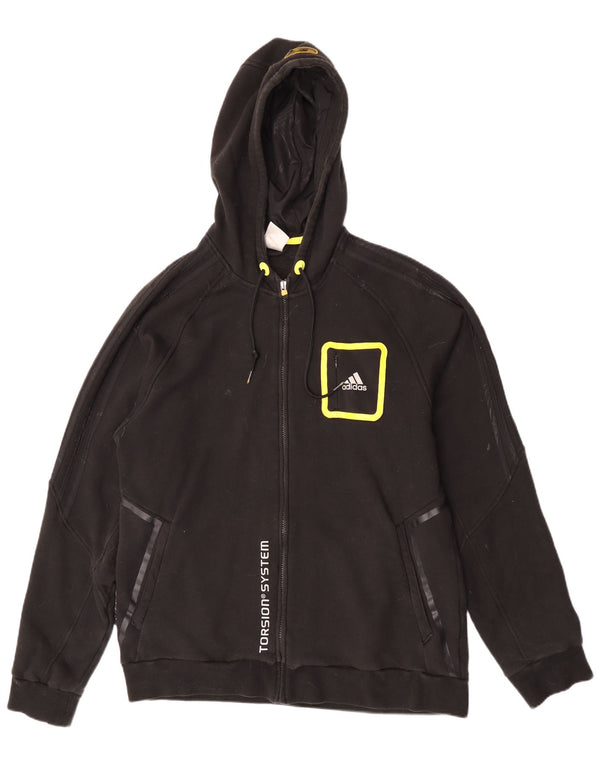 Adidas muški pulover s kapuljačom s patentnim zatvaračem XL, crni pamuk