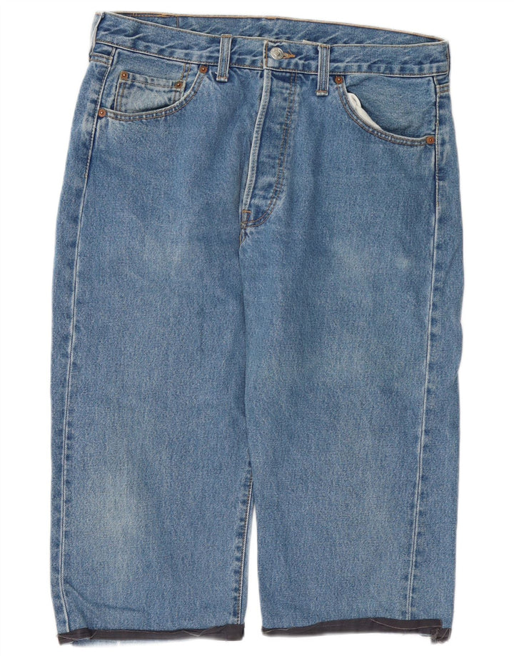 LEVI'S muške 501 Capri traperice W34 L19 plavi pamuk