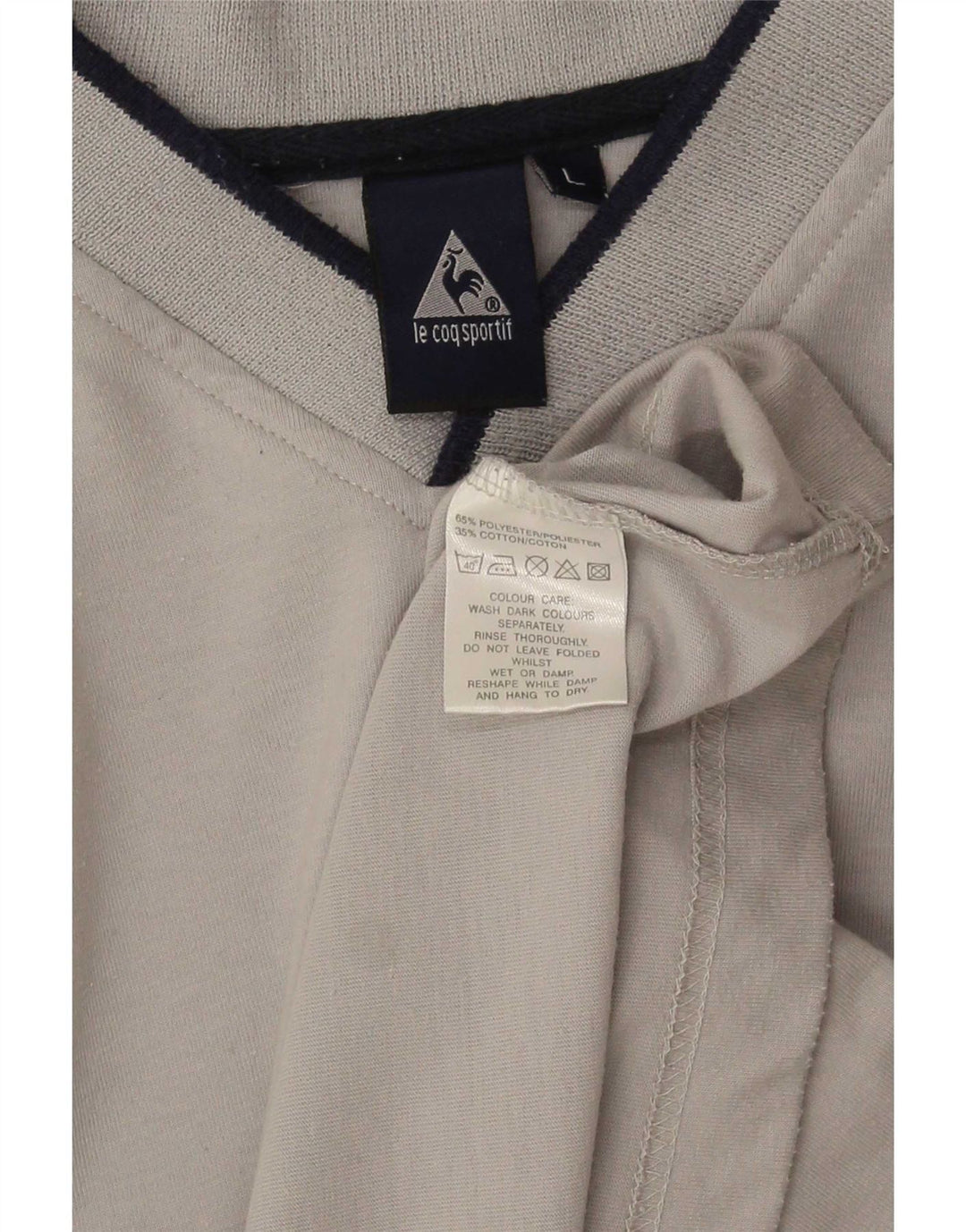 Le Coq Sportif muška majica kratkih rukava veliki sivi poliester