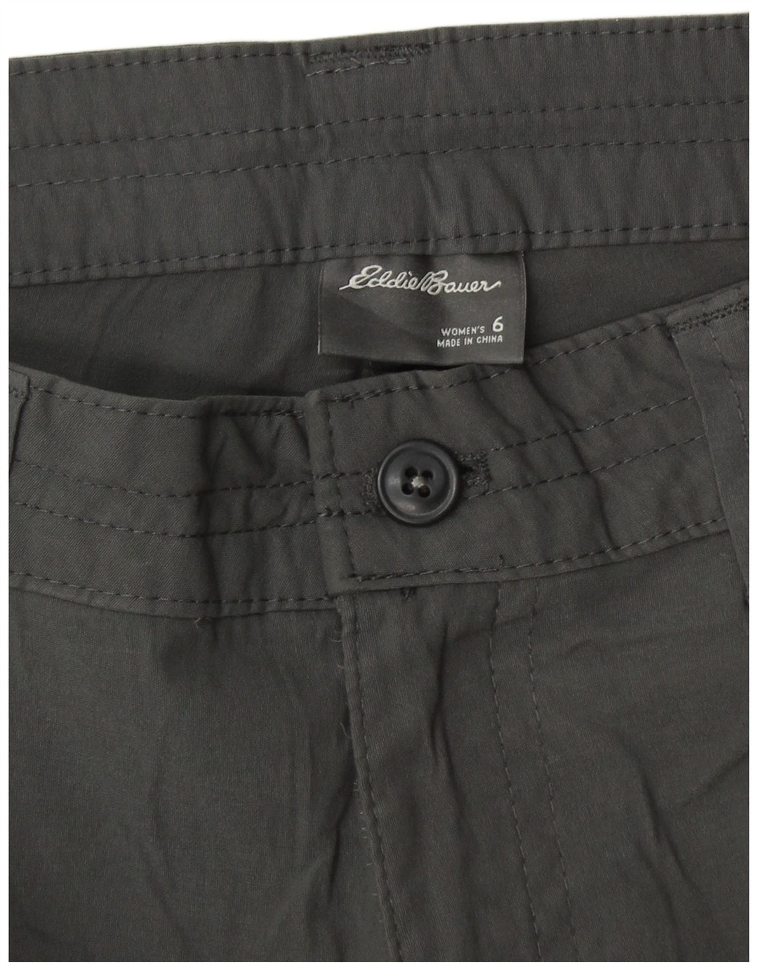 EDDIE BAUER Ženske ravne Capri hlače US 6 srednje W28 L20 sivi najlon