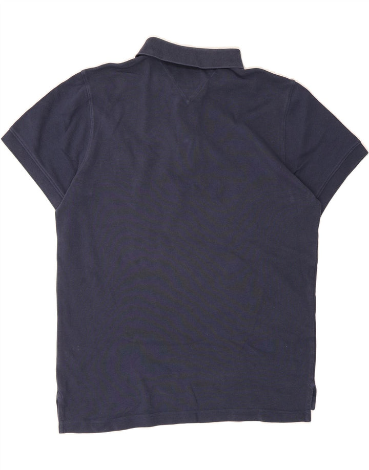 TOMMY HILFIGER Mens Polo Shirt Medium Navy Blue Cotton Vintage Tommy Hilfiger and Second-Hand Tommy Hilfiger from Messina Hembry 