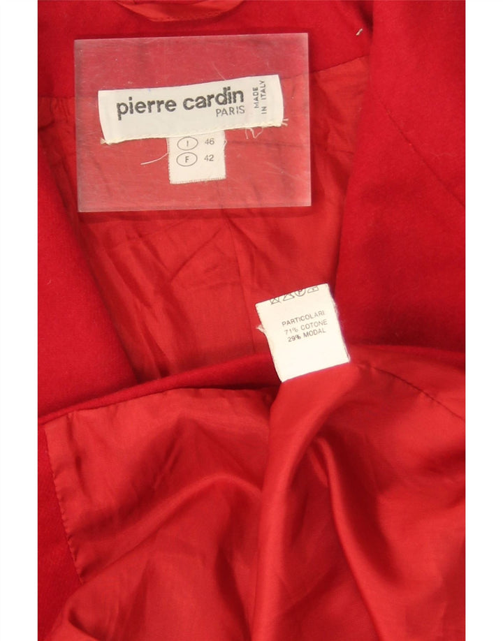 Pierre Cardin Ženska jakna s 2 gumba IT 46 Veliki crveni pamuk