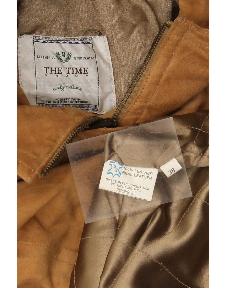 Vintage ženski preveliki kaput od antilop kože EU 38 srednje smeđe kože