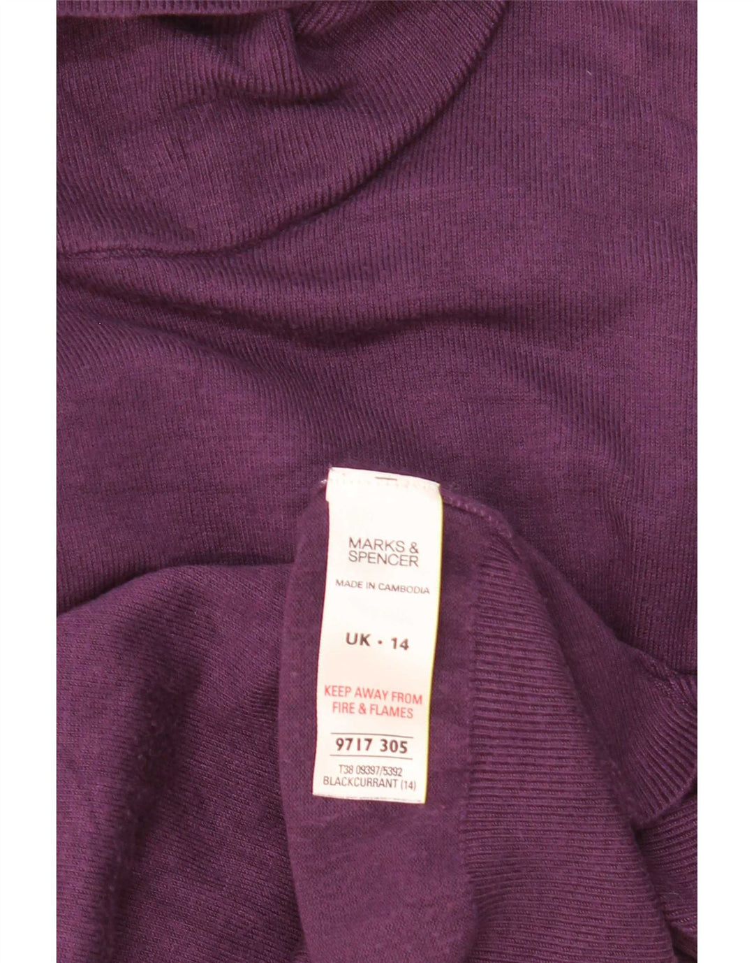 Marks & Spencer ženski pulover s rol izrezom UK 14 srednje ljubičasta viskoza