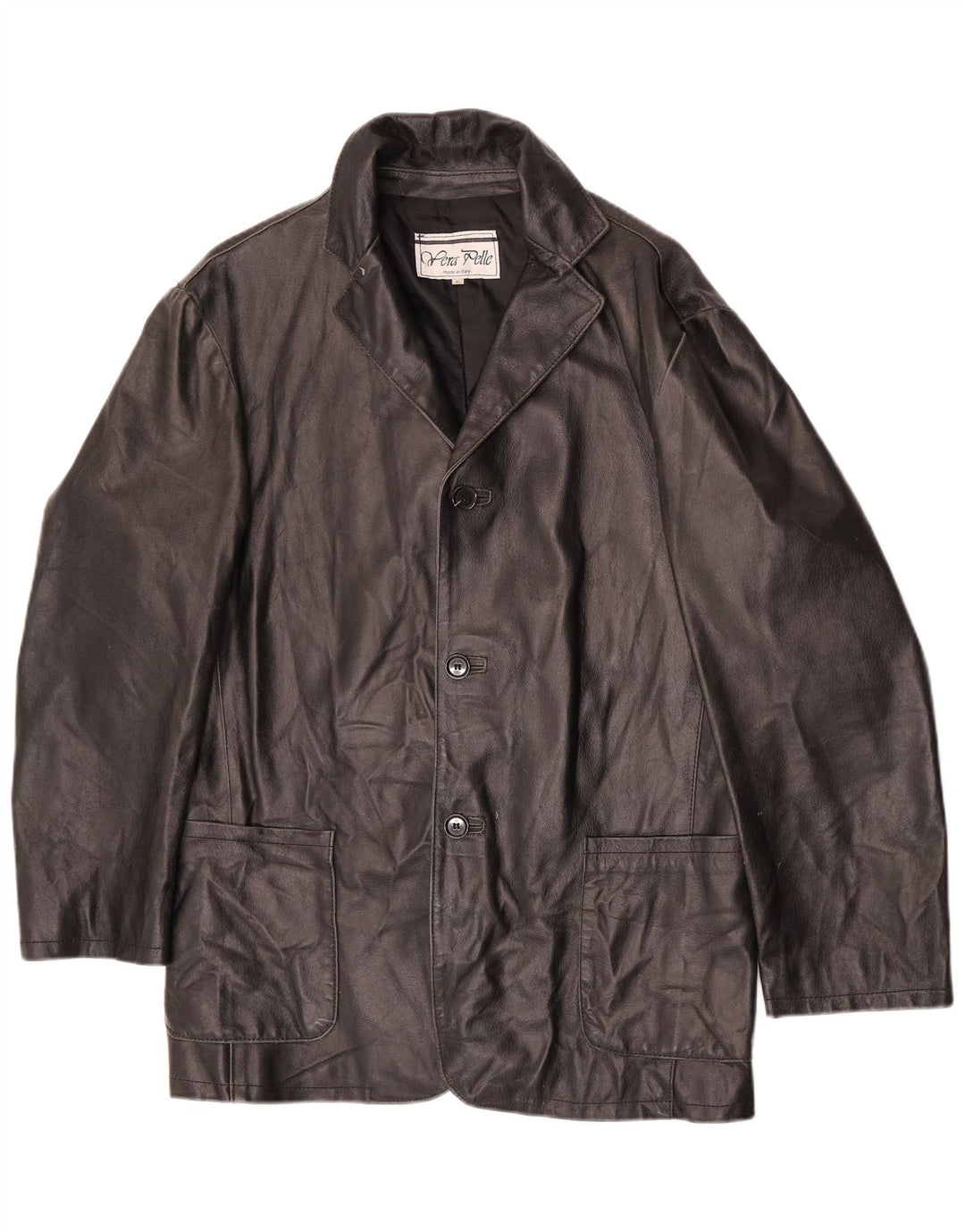 Vintage ženska kožna jakna UK 18 XL crna koža