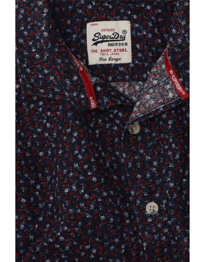 SUPERDRY muška košulja velika tamnoplava cvjetna