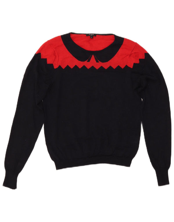 HOBBS Ženski džemper s brodskim izrezom UK 10 Mali tamnoplavi blok boja