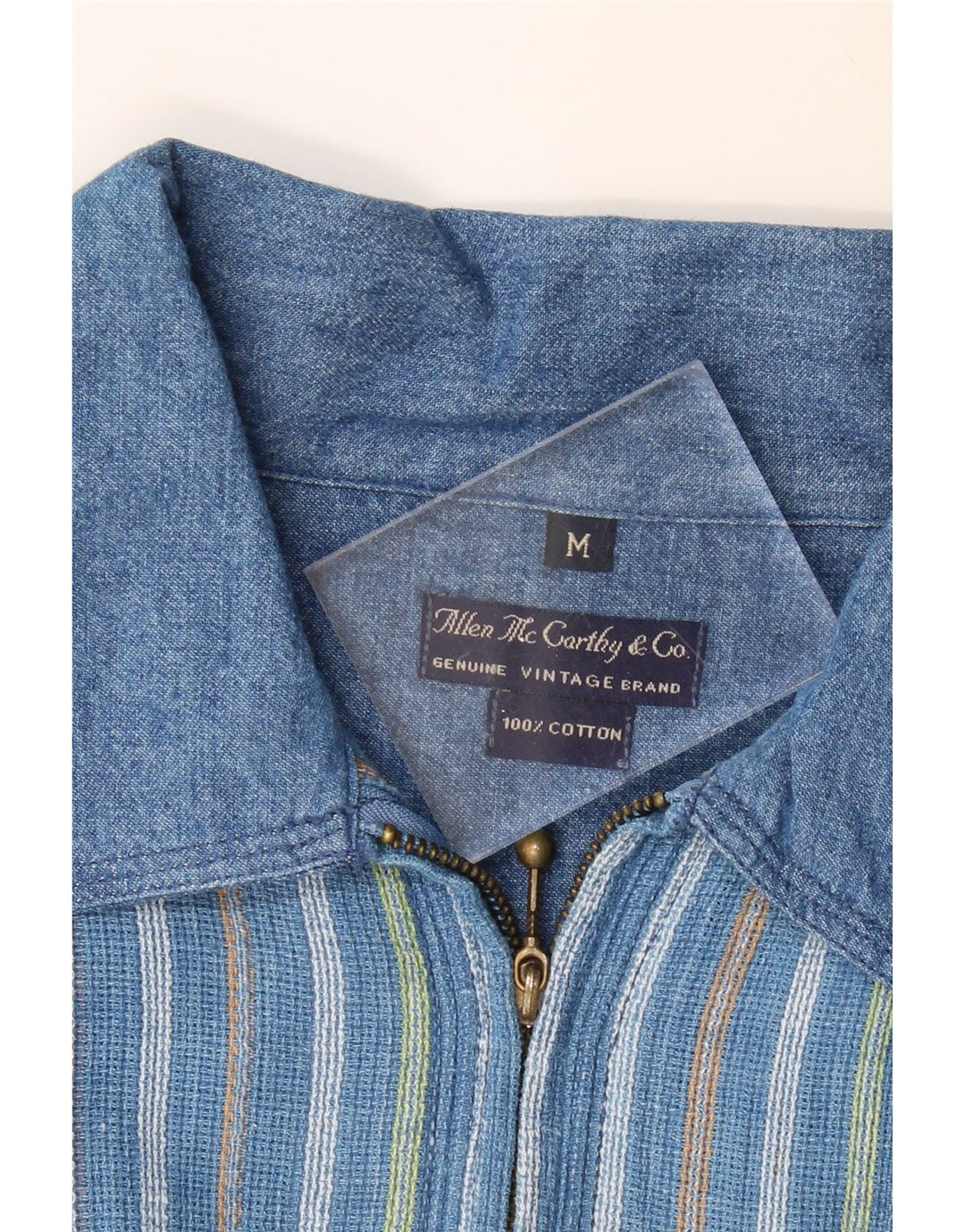 VINTAGE muška pulover košulja kratkih rukava širokog kroja na srednje plave pruge