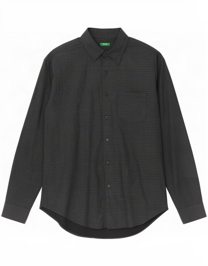 Benetton muška košulja XL tamnoplava gingham