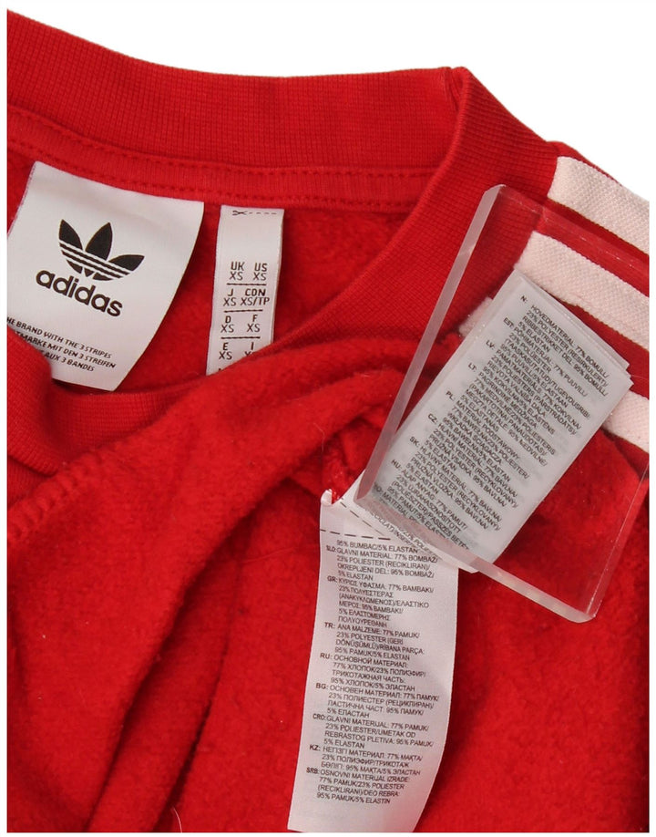 ADIDAS Mens Sweatshirt Jumper XS Red Cotton