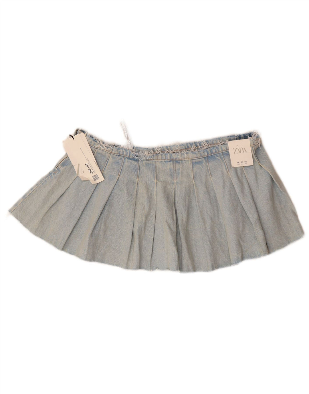 Zara ženska mini traper suknja srednje veličine W28, plavi pamuk