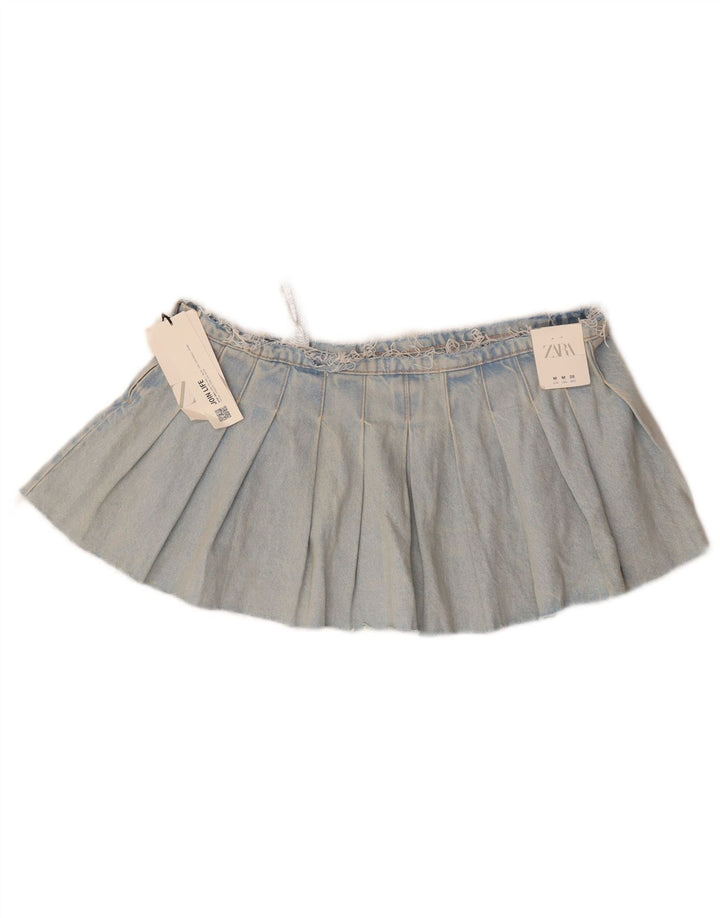 Zara ženska mini traper suknja srednje veličine W28, plavi pamuk