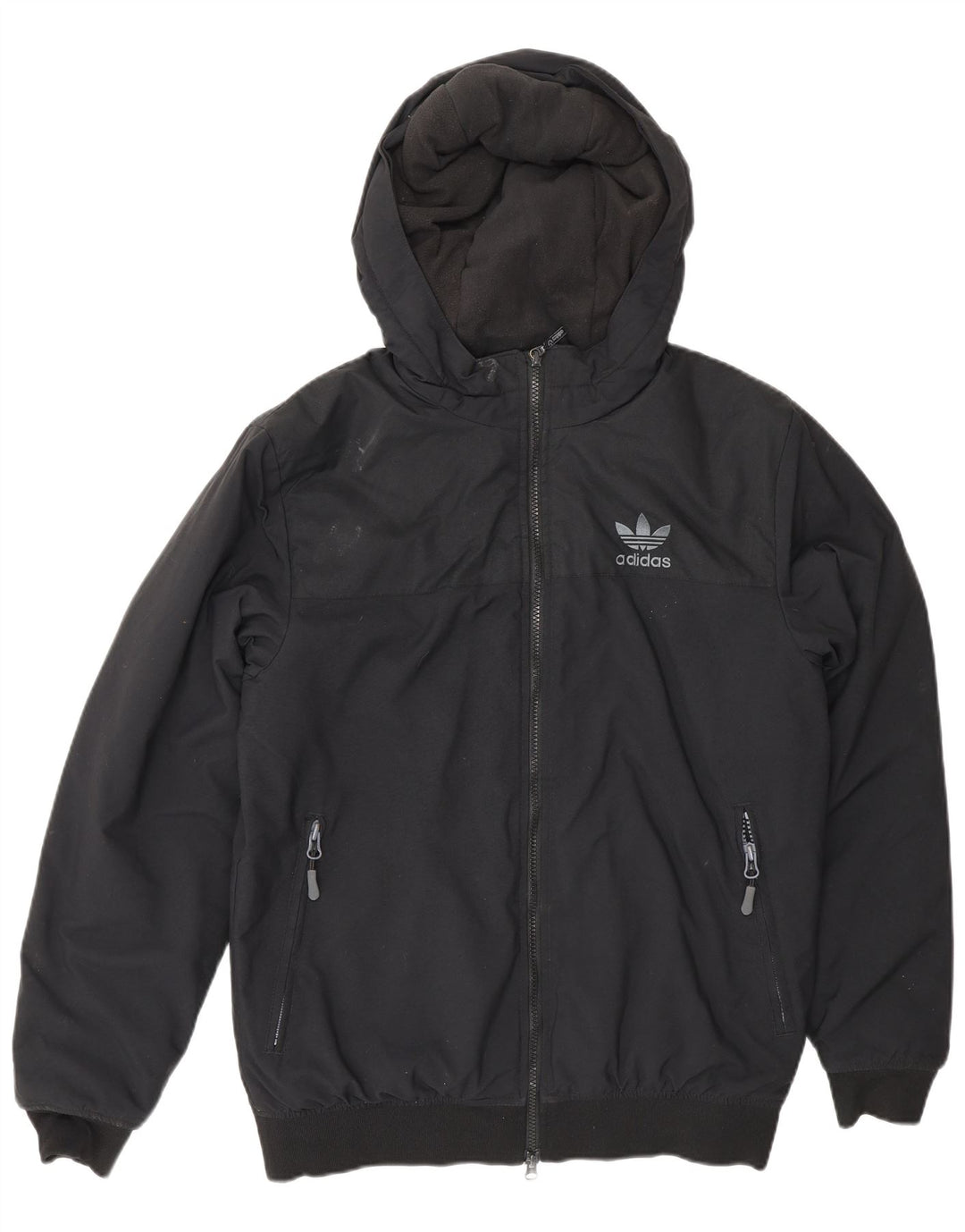 Adidas muška bomber jakna s kapuljačom UK 36 mala crna poliester