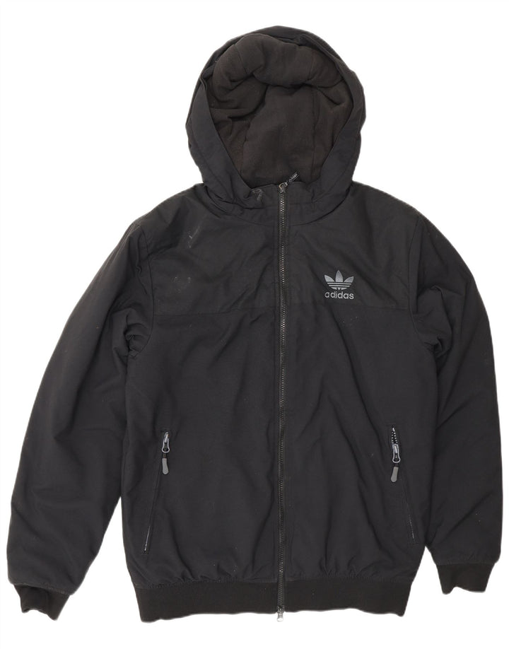 Adidas muška bomber jakna s kapuljačom UK 36 mala crna poliester