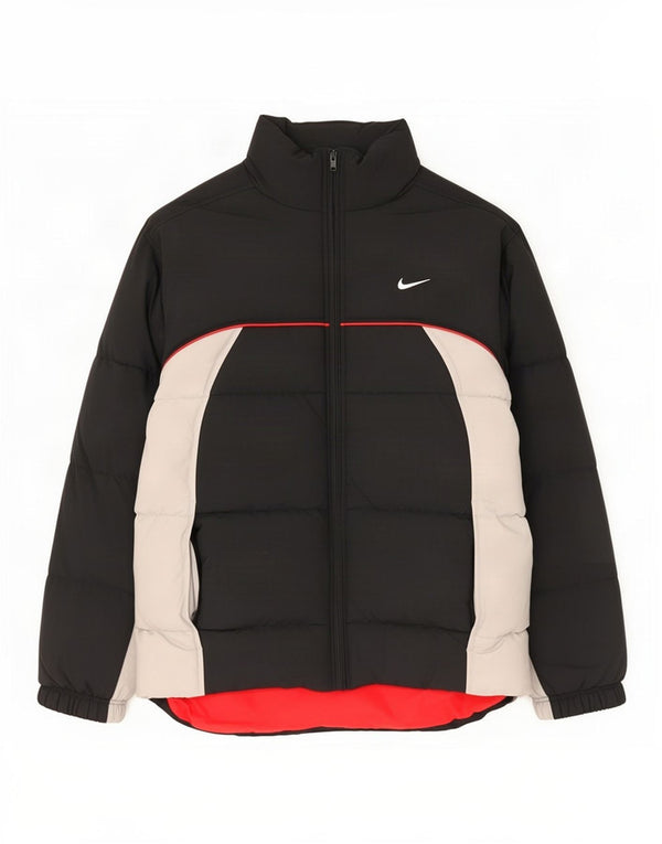 Nike muška grafička podstavljena jakna UK 36/38 mala crna najlonska boja