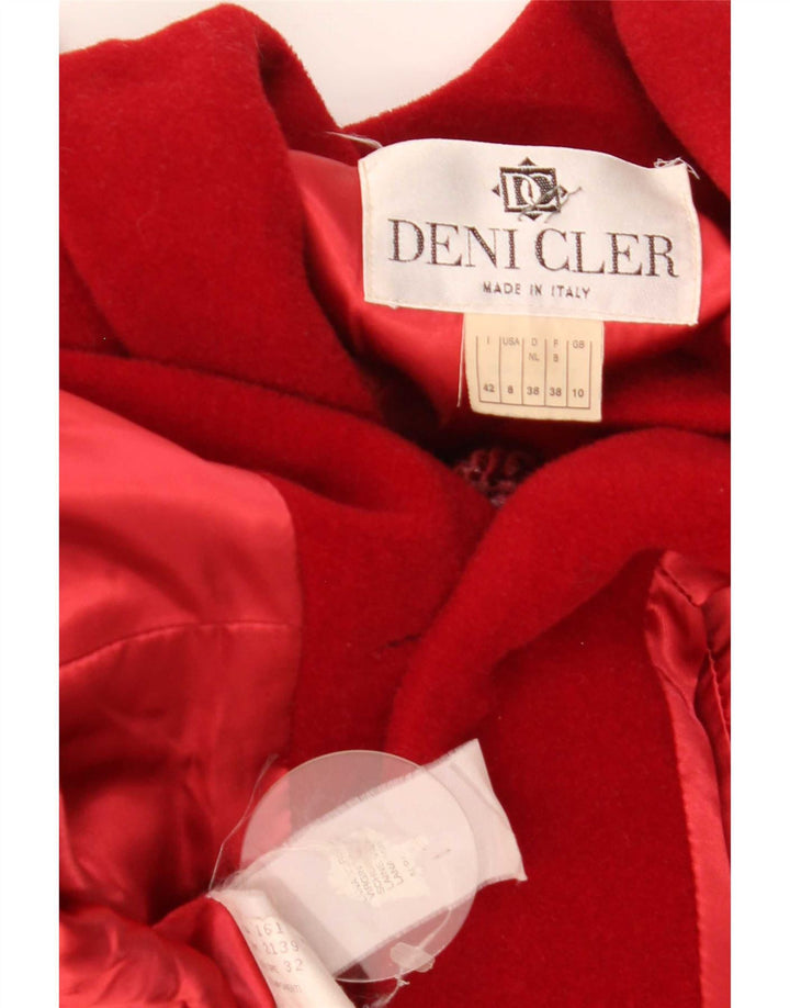 Deni-Cler ženski preveliki kaput UK 10 Mala crvena vuna