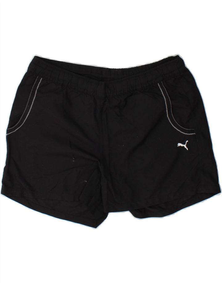 PUMA Womens Sport Shorts UK 14 Large Black Vintage Puma and Second-Hand Puma from Messina Hembry 