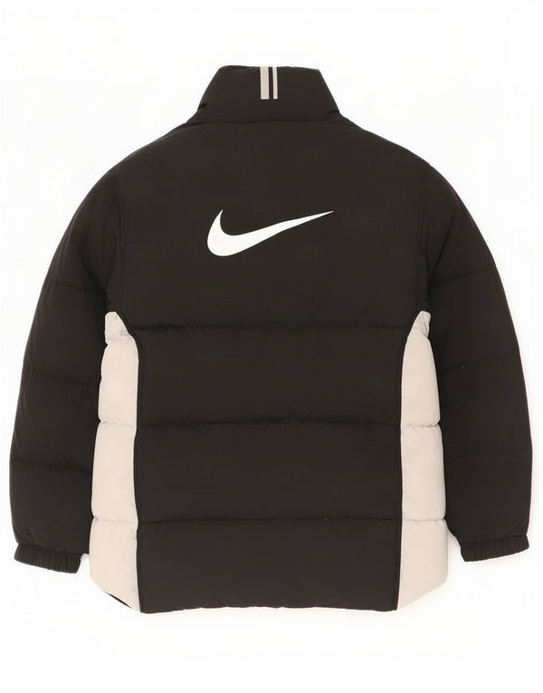 Nike muška grafička podstavljena jakna UK 36/38 mala crna najlonska boja
