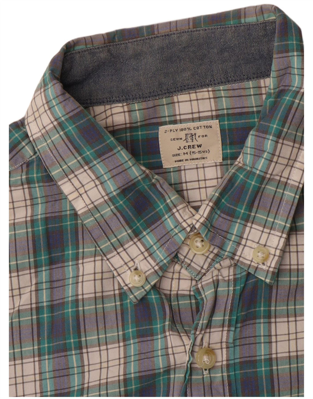 J. CREW muška košulja veličine 15 1/2 srednje zelene karirane pamuk