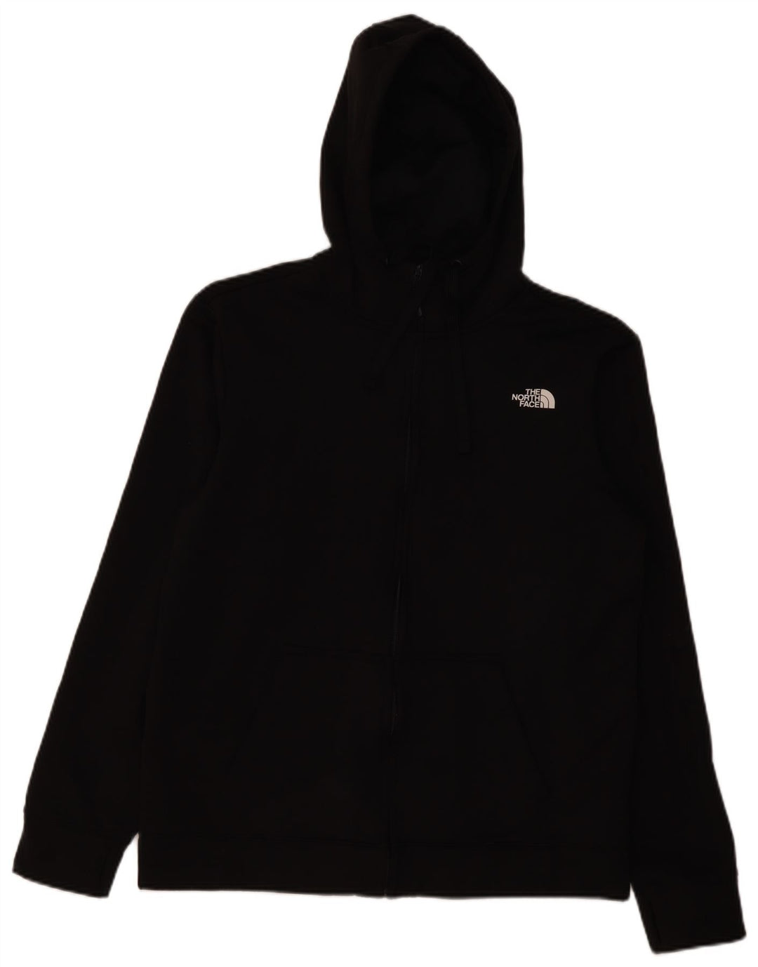 The North Face muški pulover s kapuljačom na patentni zatvarač Veliki crni poliester