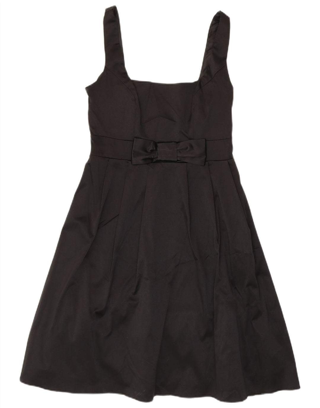 DEBUT Womens Sleeveless A-Line Dress UK 10 Small Black Polyester Vintage Debut and Second-Hand Debut from Messina Hembry 