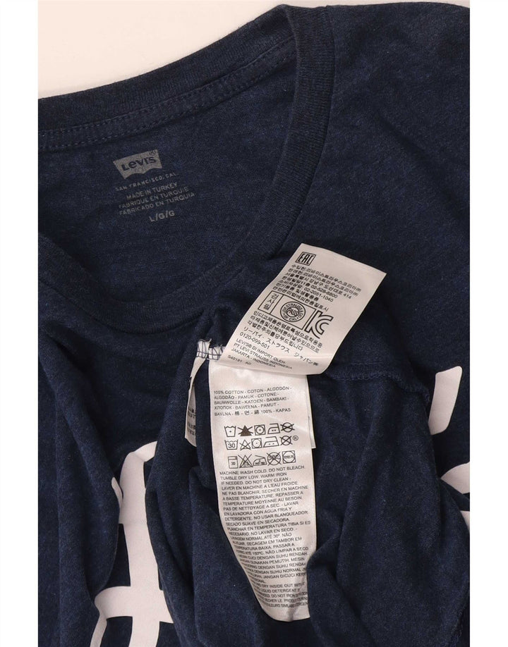 Levi's muška majica kratkih rukava s grafičkim motivima, veliki tamnoplavi pamuk