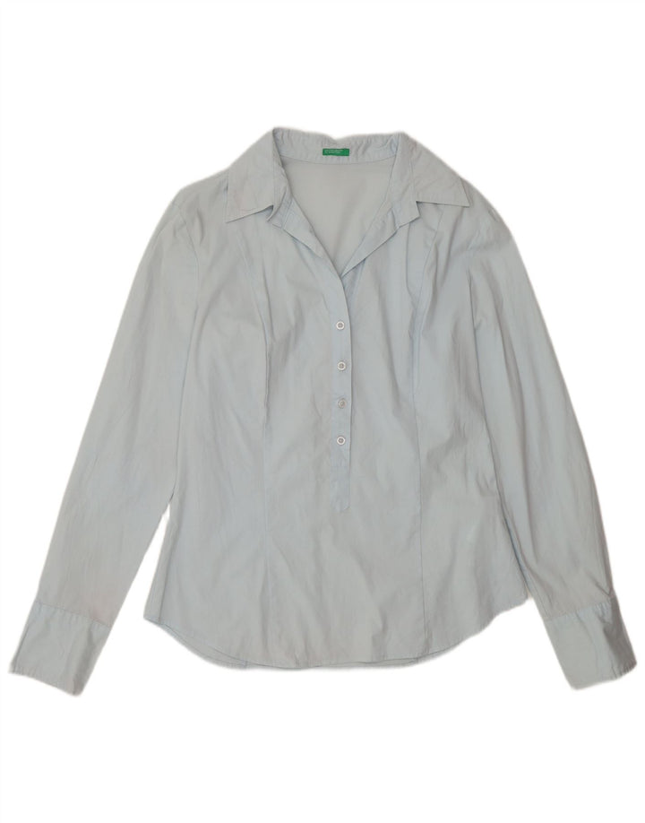 Benetton ženska pulover majica UK 14 Veliki plavi pamuk
