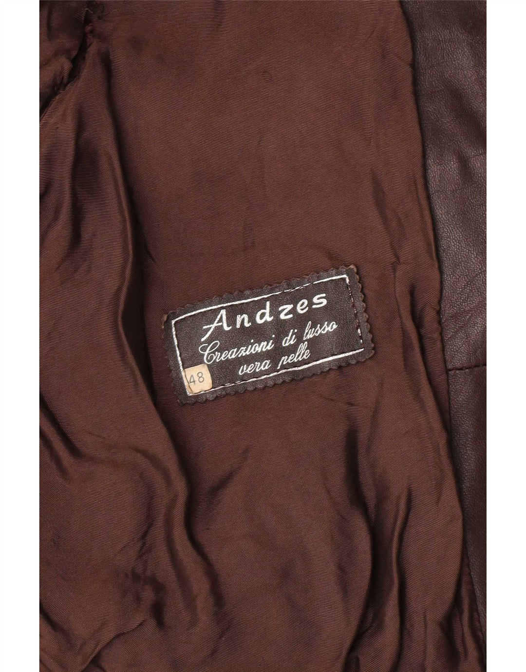 Vintage muška bomber kožna jakna IT 48 srednje smeđe kože