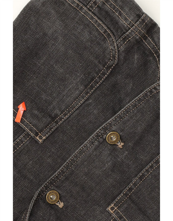 DKNY Womens Denim 2 Button Blazer Jacket UK 12 Medium Black Cotton Vintage Dkny and Second-Hand Dkny from Messina Hembry 
