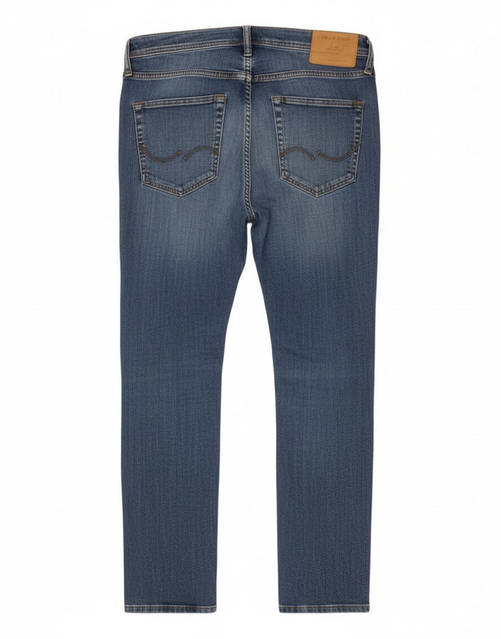 Jack & Jones muške ravne traperice W30 L32 plavi pamuk