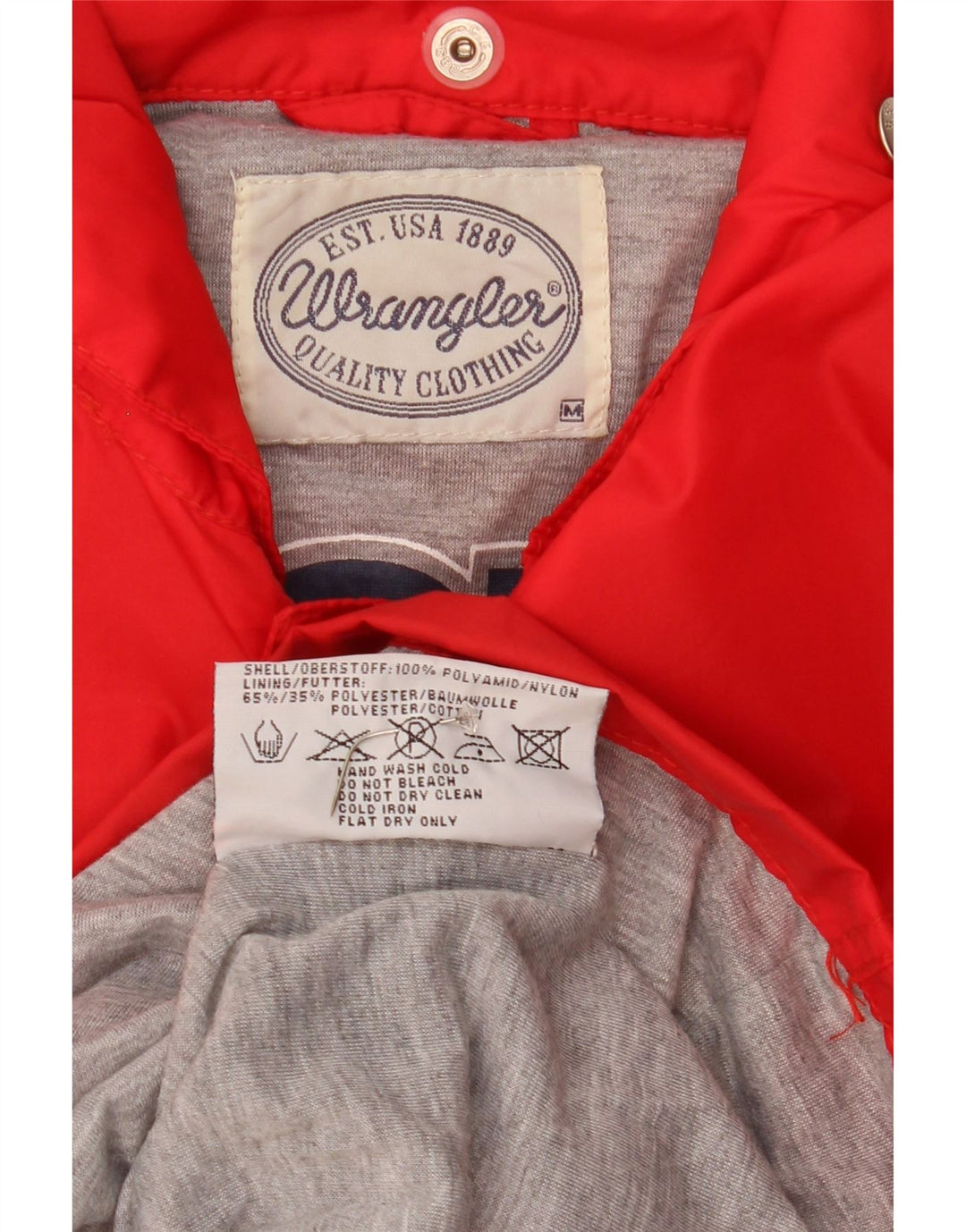 Wrangler muška vjetrovka s kapuljačom UK 38 srednje crvena poliamid