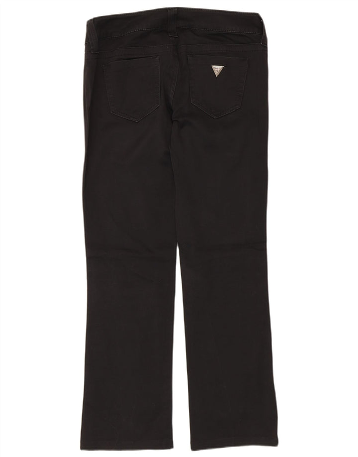 Ženske traperice Guess Bootcut W28 L29 crni pamuk