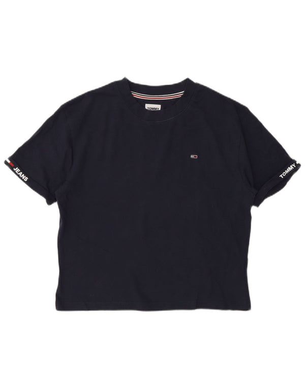 Tommy Hilfiger Ženska majica kratkih rukava s grafičkim motivima UK 10 Mala tamnoplava pamuk