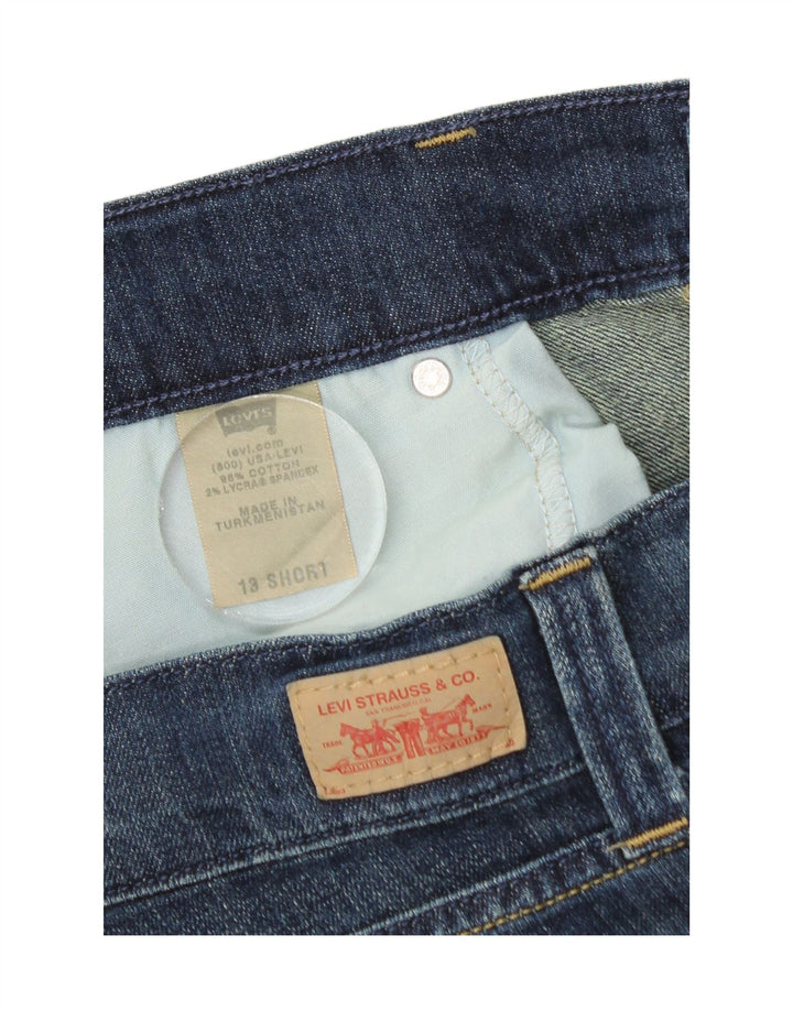 LEVI'S ženske 504 nagnute ravne traperice US 13 Large W34 L30 plavi pamuk