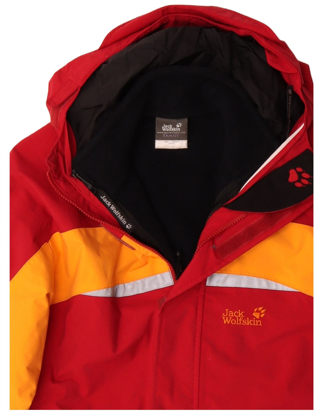 Jack Wolfskin Boys Graphic Vjetrovka Jakna 15-16 godina Red Colourblock