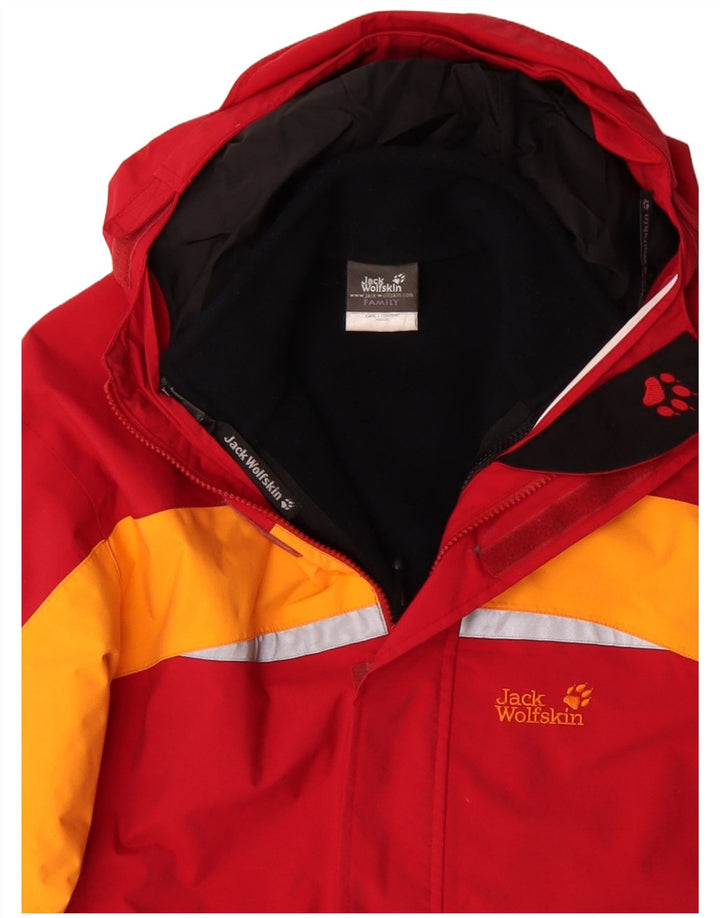 Jack Wolfskin Boys Graphic Vjetrovka Jakna 15-16 godina Red Colourblock