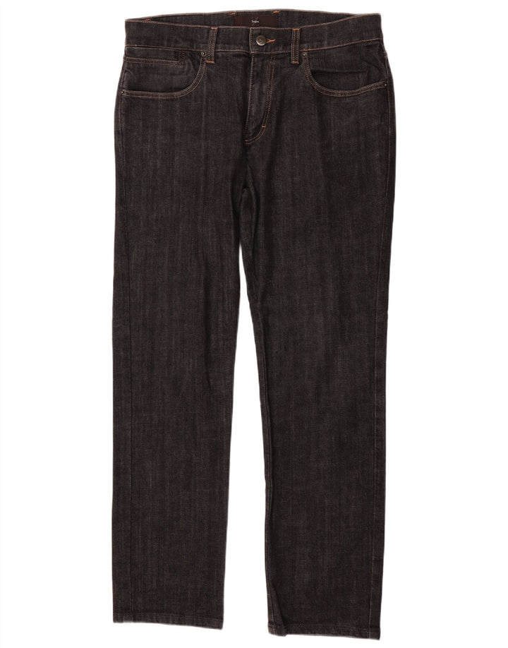 Zegna Mens Regular Rise Classic Fit Straight Traperice W33 L30 Grey Classic