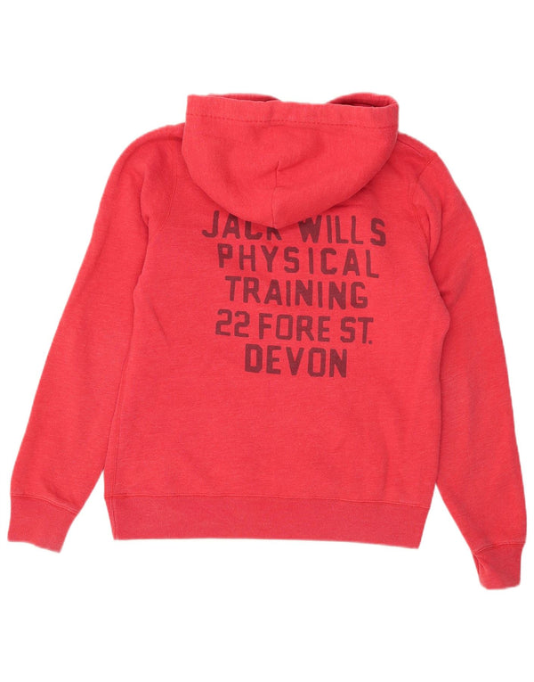 Jack Wills Ženska majica s kapuljačom s grafičkim motivima UK 12 Srednje crveni pamuk